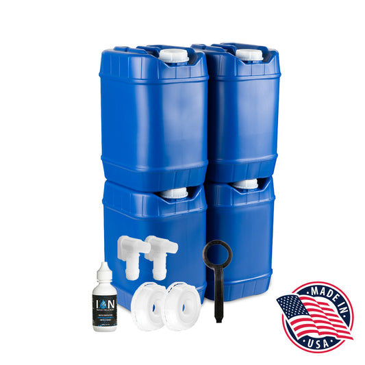 20-Gallon Stackable Water Container Essentials Kit