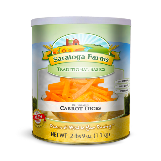 Dehydrated Carrot dices emergency food storage