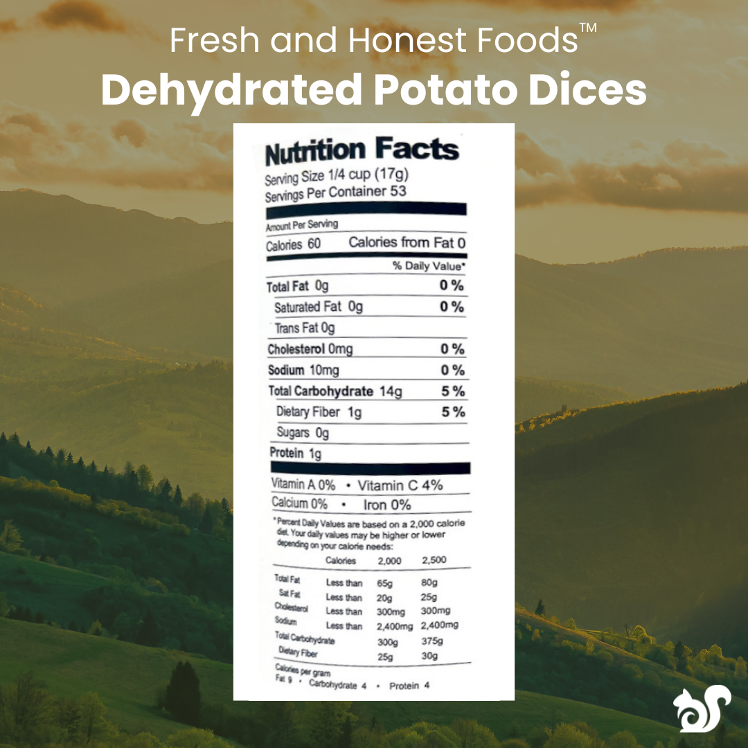 Freeze Dried Potato Dices