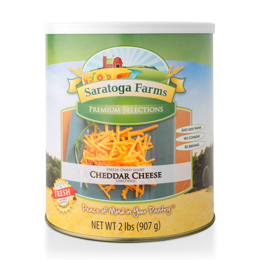 Saratoga Farms Freeze Dried Cheddar Cheese 1 Can Food Storage – Ready Store