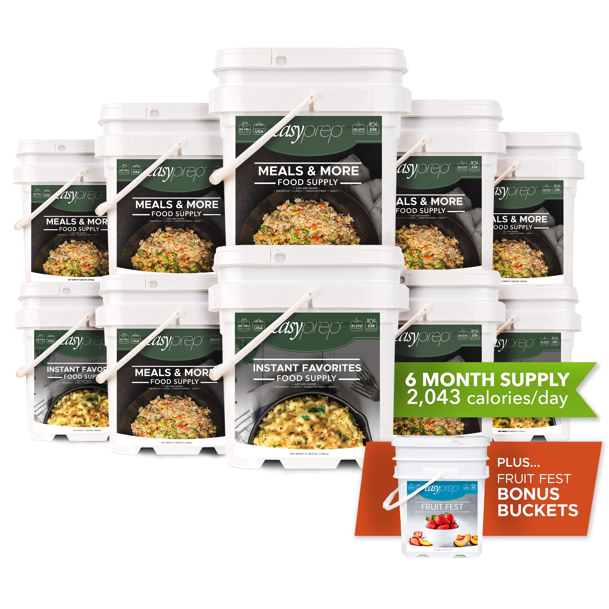 EasyPrep 6-Month Emergency Food Supply
