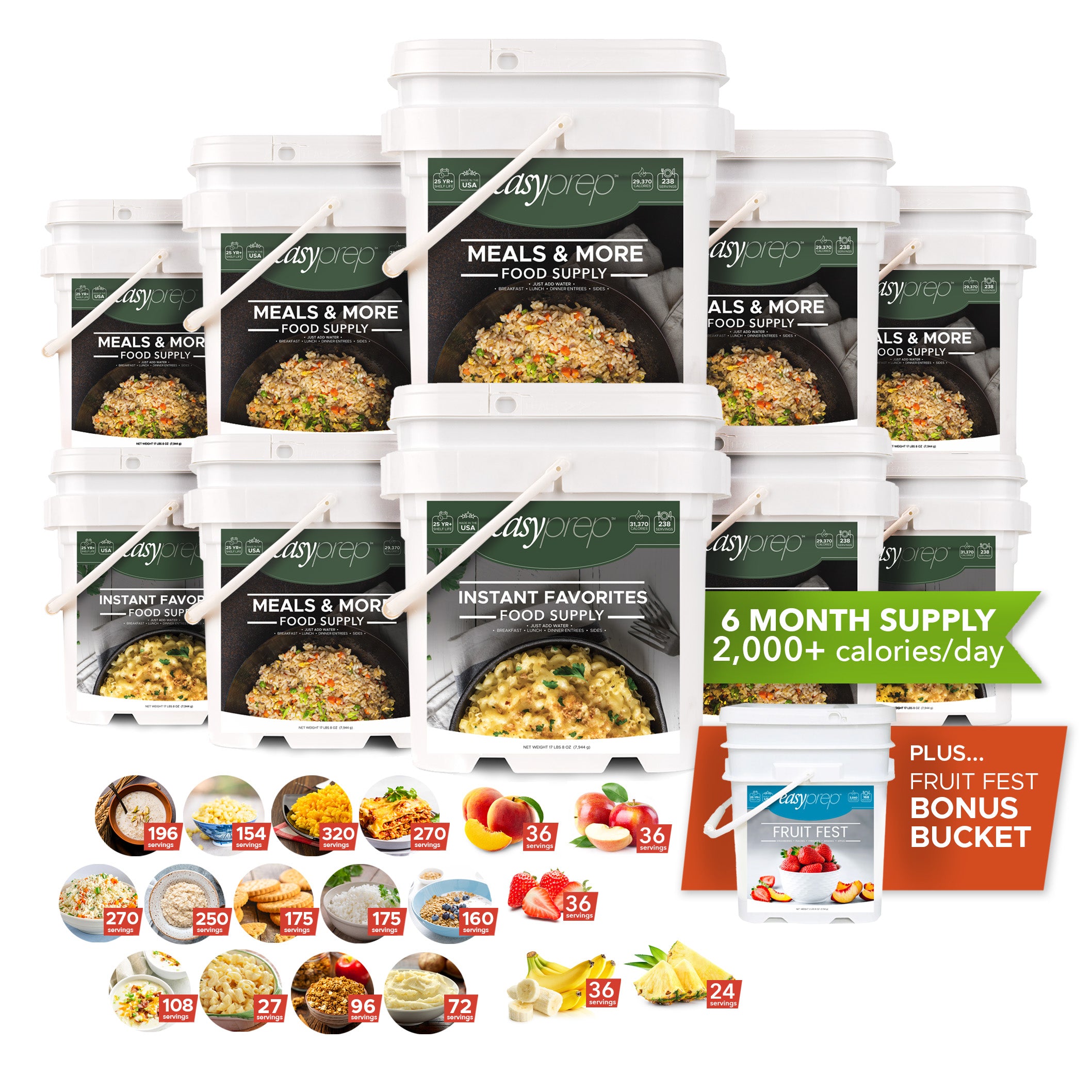 EasyPrep 6-Month Emergency Food Supply