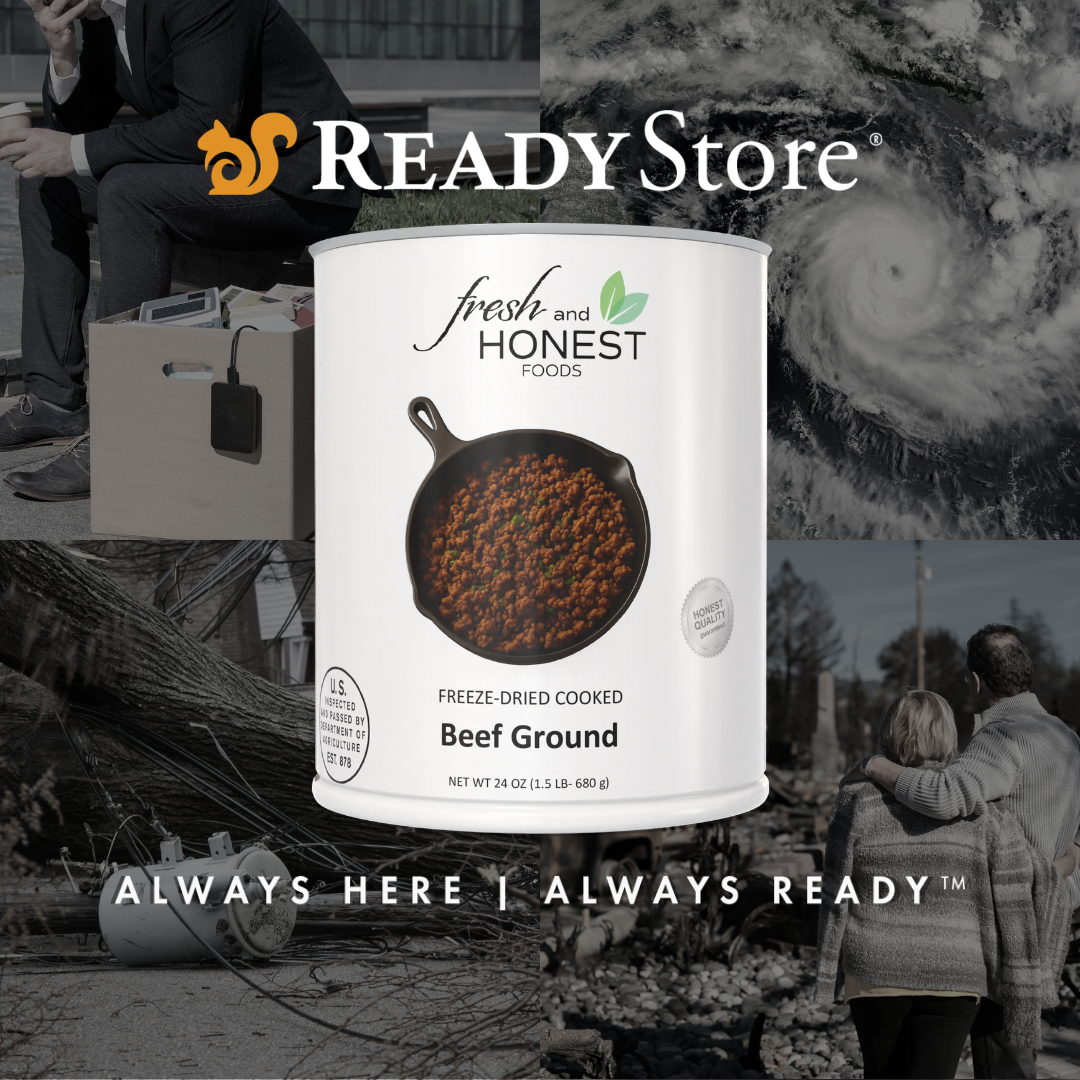 Freeze Dried Ground Beef from Fresh and Honest Foods Emergency preparedness food for any situation