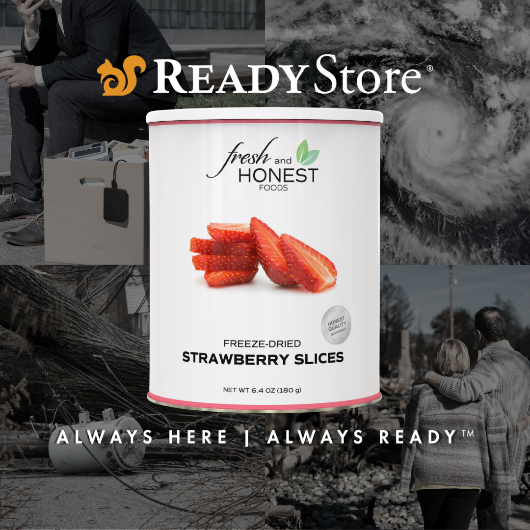 Freeze Dried Strawberries from Fresh and Honest Foods Emergency Food Storage