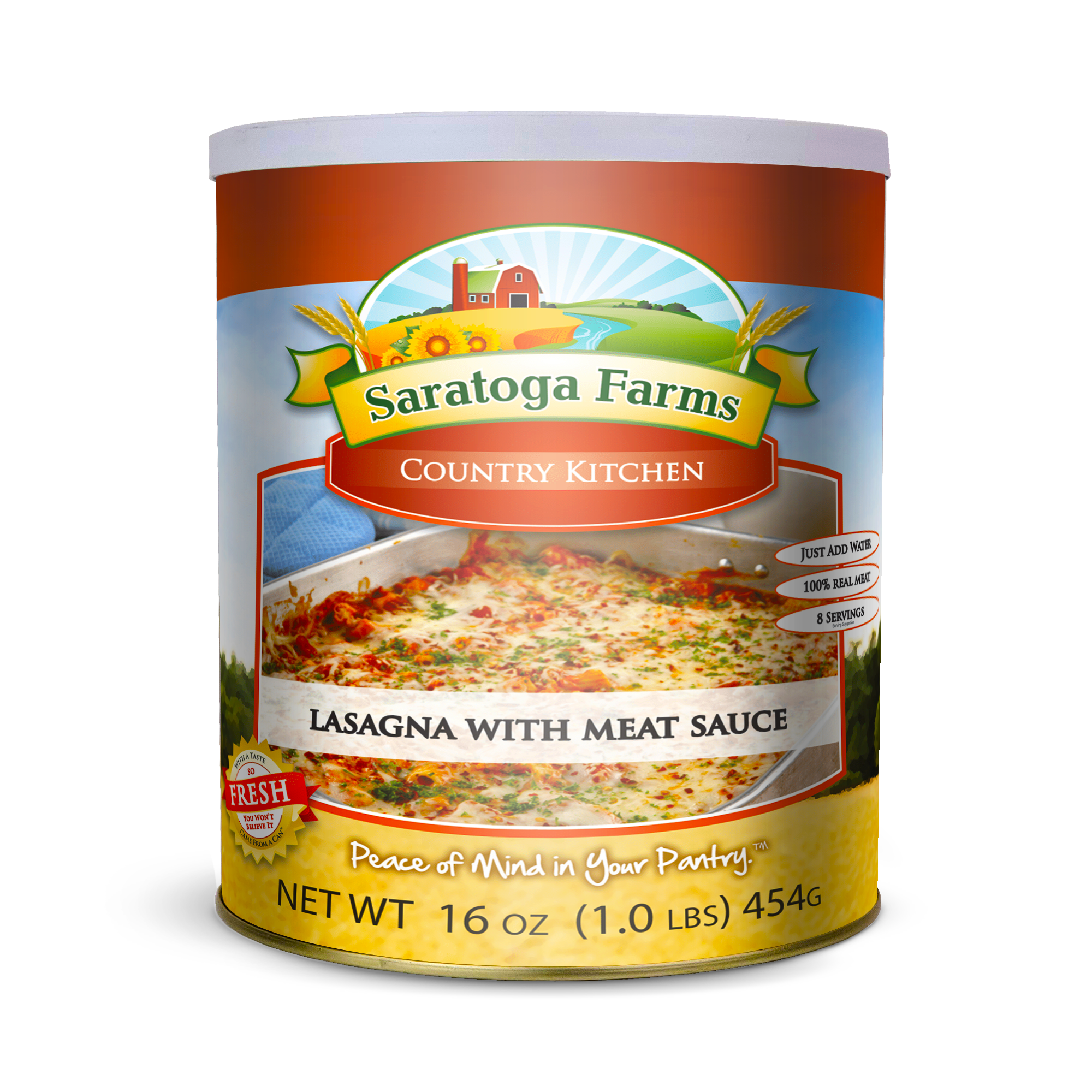 Freeze Dried Lasagna with Meat Sauce #10 Can Emergency Food Storage