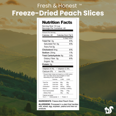 Freeze Dried peach slices nutrition facts