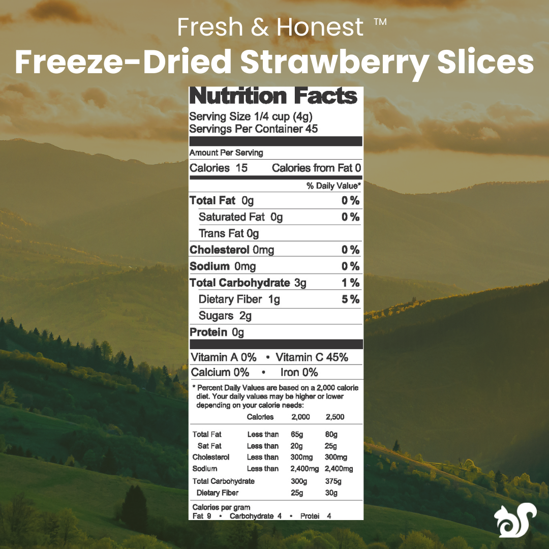 Freeze Dried strawberry slices nutrition facts
