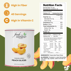 Fresh and honest freeze dried peaches slices benefits nutrition facts