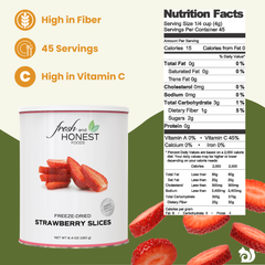 Fresh and honest freeze dried strawberry slices benefits nutrition facts