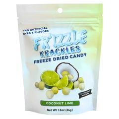 Freeze Dried Candy Krackles Coconut Lime No Artificial Dyes and Flavors