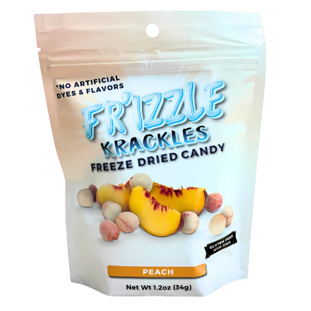 Freeze Dried Candy Krackles Peach No Artificial Dyes and Flavors