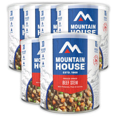 Mountain House Freeze Dried Beef Stew Can Back 6 Pack Bundle