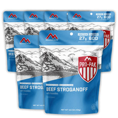 6 packages of Mountain House Beef Stroganoff with Noodles pro-pak bundle