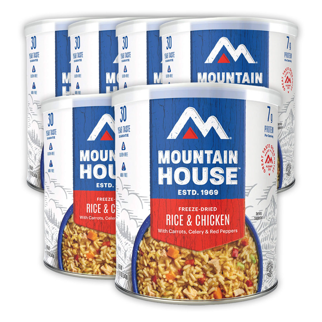 Mountain House Rice and Chicken Can 6 Pack
