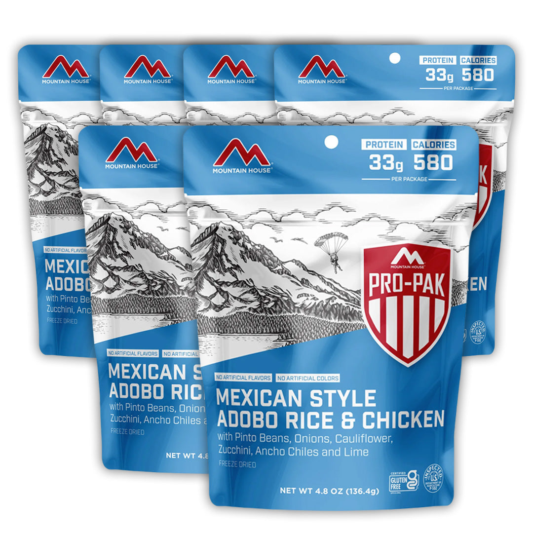 Mountain House Mexican Adobo Rice and Chicken Pro-Pak 6 Pack