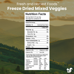 Fresh and Honest Foods Freeze Dried Mixed Vegetables