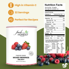 Fresh and Honest Foods Freeze Dried Triple Berry Blend