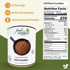 Freeze Dried Pork Crumbles