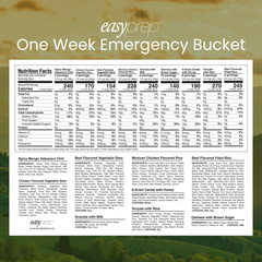 EasyPrep Emergency Food Supply Bucket - One Week