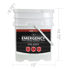 EasyPrep Emergency Food Supply Bucket - One Week
