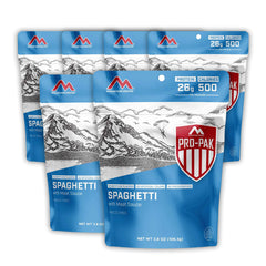 Mountain House spaghetti with meat sauce packages 6 pack bundle