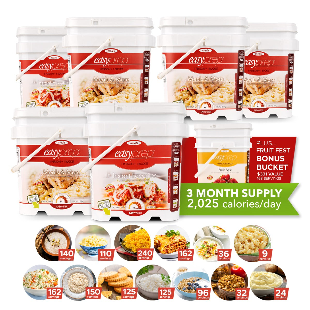 EasyPrep 3-Month Emergency Food Supply