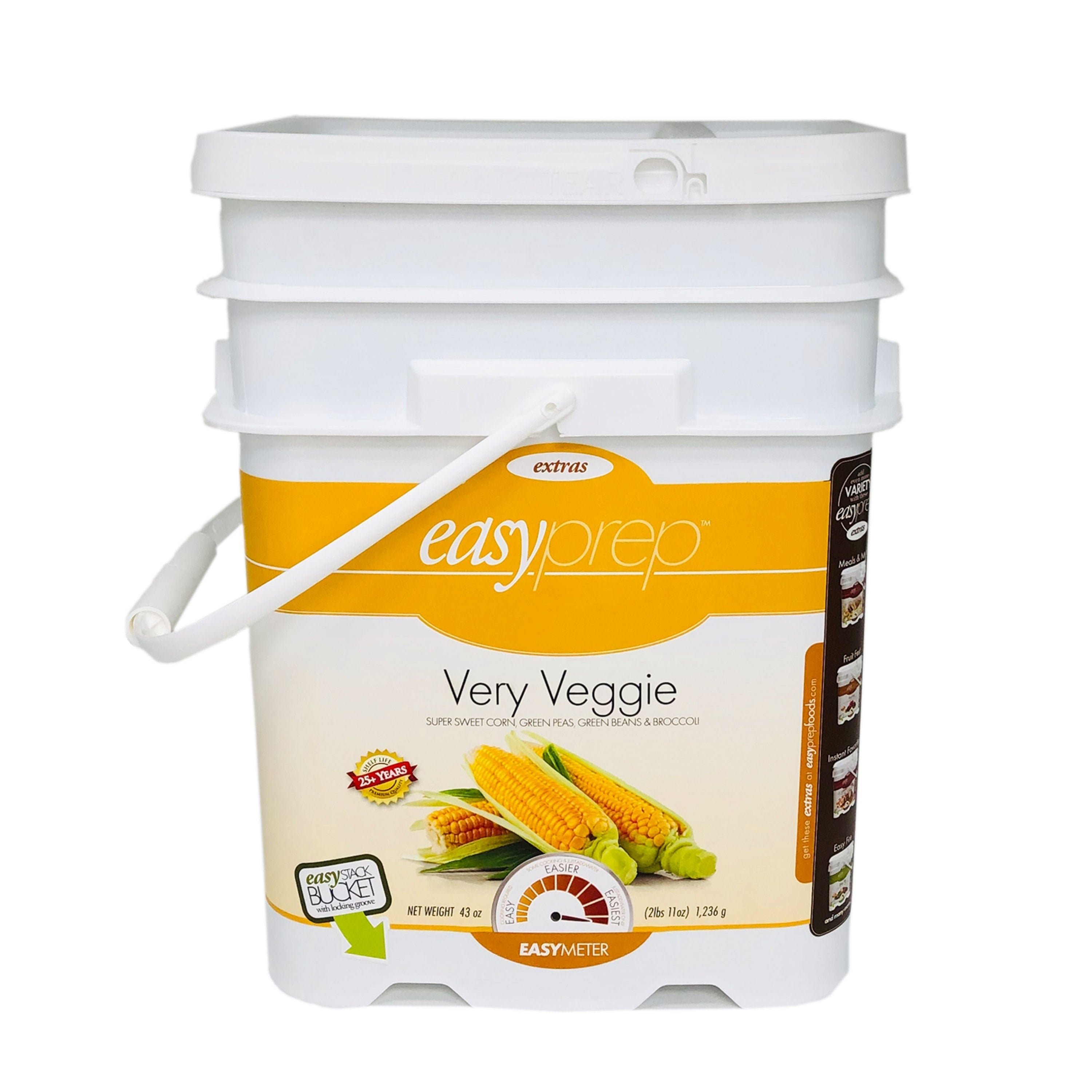 Emergency food storage easyprep freeze dried vegetable bucket 