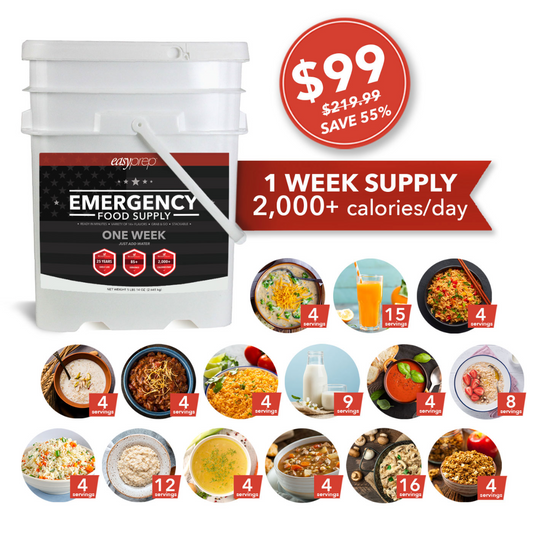 EasyPrep Emergency Food Supply Bucket - One Week
