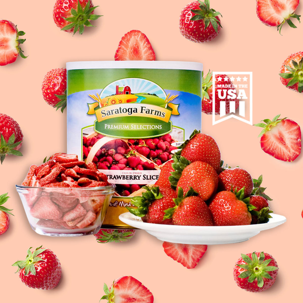 Saratoga Farms Freeze Dried Strawberries